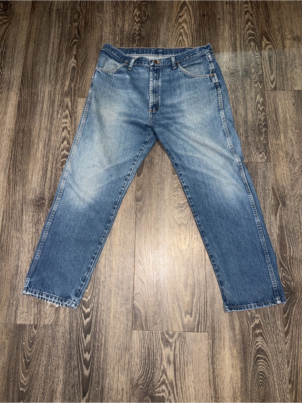 VTG 90s Rustler Blue Denim Jeans Size 38x30